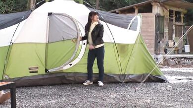 NHDTB-919 Female camper is taken into a tent and can't help her friend, so they are both taken over at the same time.